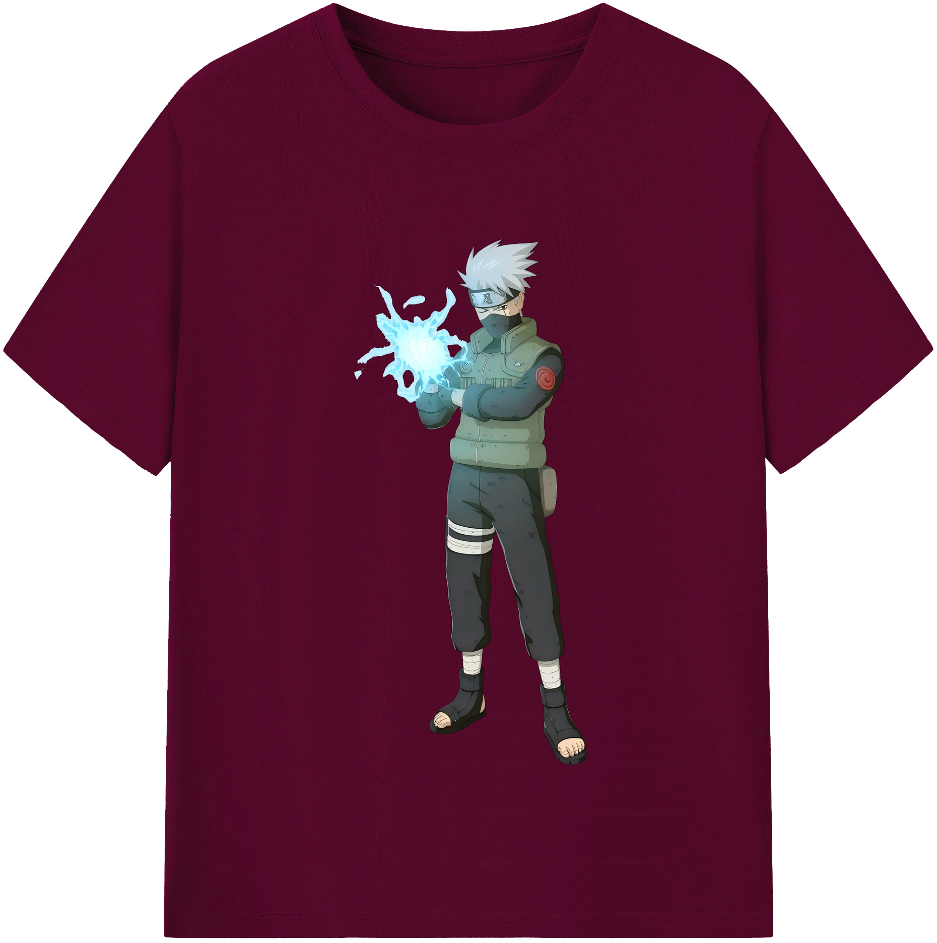 （画像用） NARUTO -ナルト- はたけ カカシ Hatake Kakashi レディースカジュアルプリントTシャツ（綿100％）